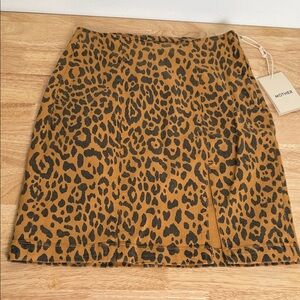MOTHER Animal Print Mini Skirt - Brown